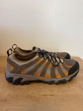 Merrell Moab Ventilator Hiking Shoes Mens Size 12 Tan/Orange Vibram Sole